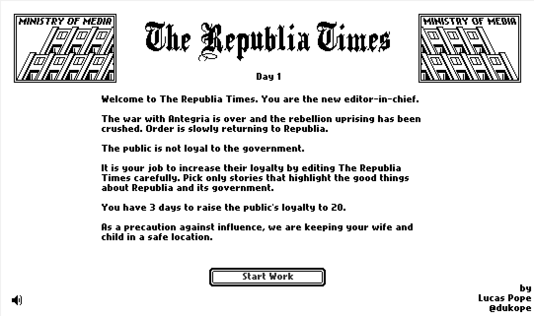 the republia times game