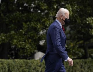 President Joe Biden walks on the South Lawn of the White House in Washington, Tuesday, March 23, 2021, before boarding Marine One. Biden is en route to Columbus, Ohio. (AP Photo/Patrick Semansky)